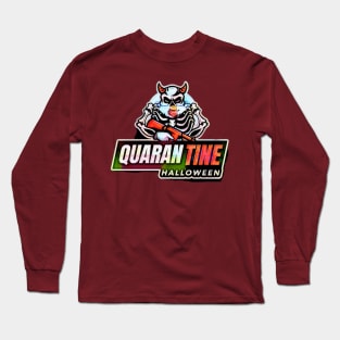 Quarantine Halloween (devil skull with gun) Long Sleeve T-Shirt